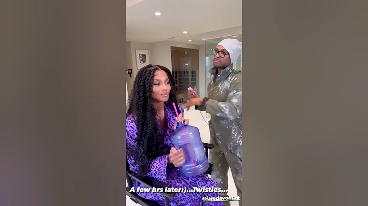 Ciara sitting getting Senegalese twists