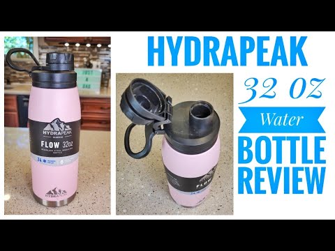 Review Hydrapeak 32 oz Insulated Water Bottle with Chug Lid 