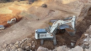 Two Liebherr 984 Excavators Loading Caterpillar 777 Dumpers - Sotiriadis/Labrianidis Quarry Works