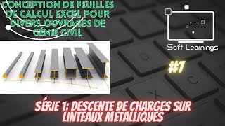 EXCEL POUR LE GENIE CIVIL : DESCENTE DE CHARGE LES LINTEAUX METALLIQUES - #7 screenshot 2