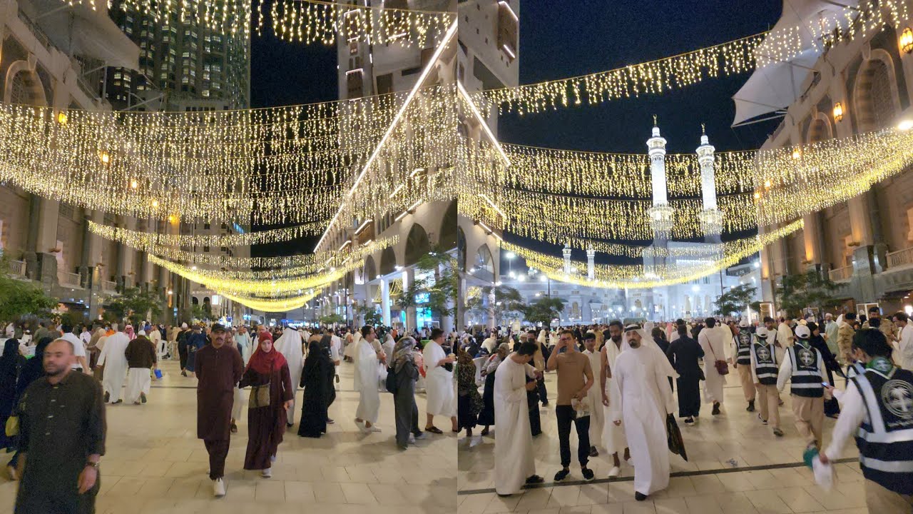 شاهد أجواء ليالي رمضان من رحاب المسجد الحرام وبرج الساعة 