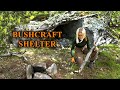 UPGRADING MY BUSHCRAFT SHELTER in the forest  | carving, berries, smoothie