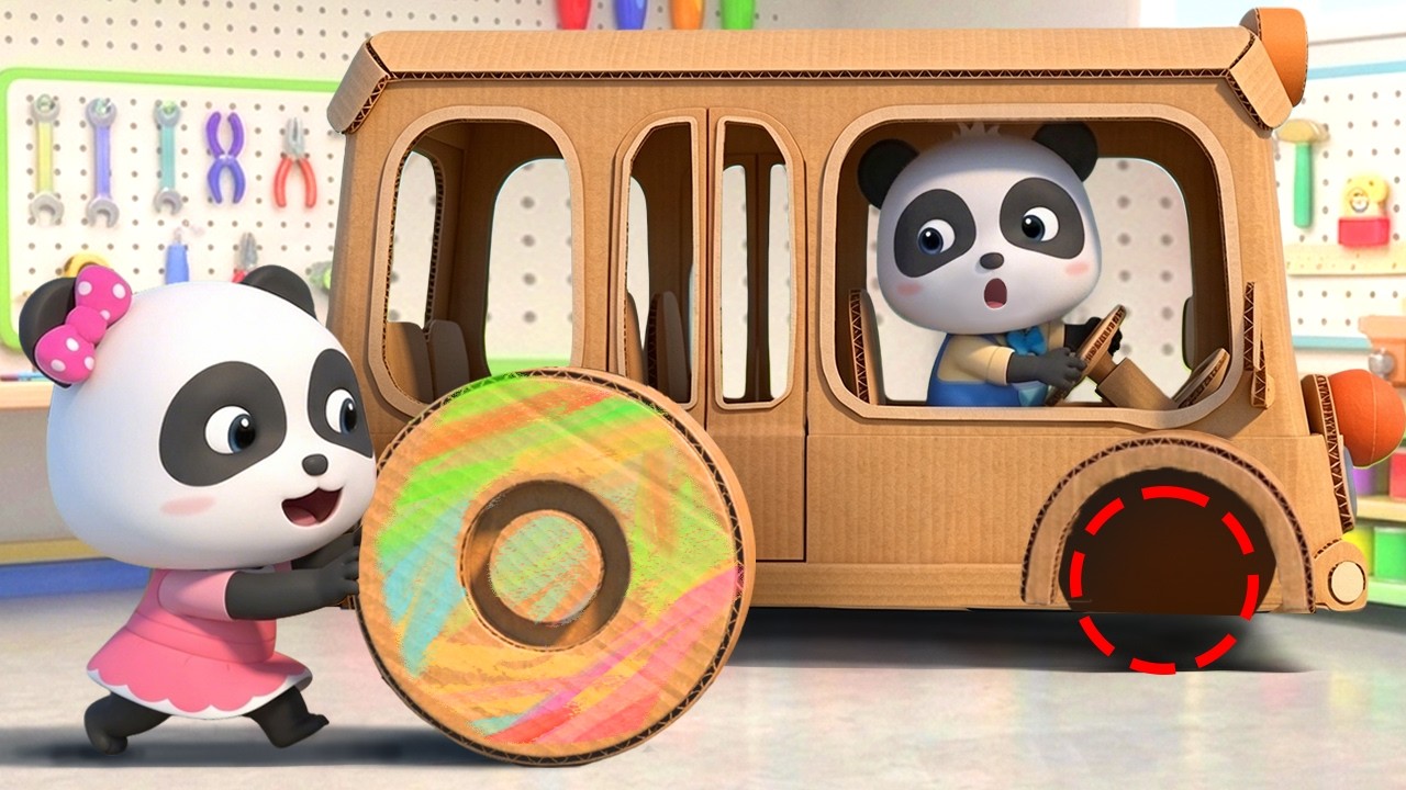 The Wheels on Cardboard Cars | Cardboard Cars for Kids | Kids Songs | BabyBus