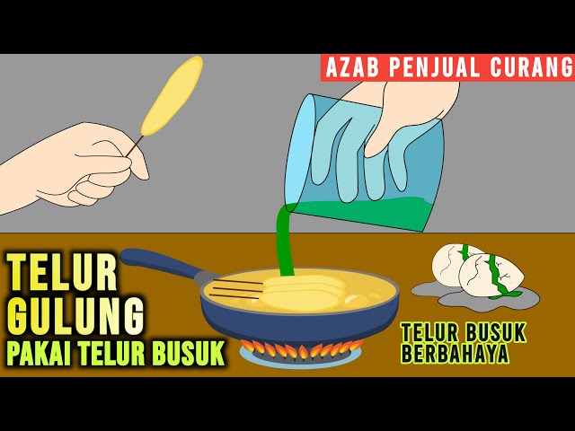 AZAB PENJUAL TELUR GULUNG PAKAI TELUR BUSUK! BIKIN SAKIT PERUT! | SINETRON AZAB class=