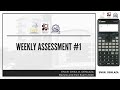 REE 26 Weekly Assessment 1 Solutions SLIDESHOW | Engr. Denlaza
