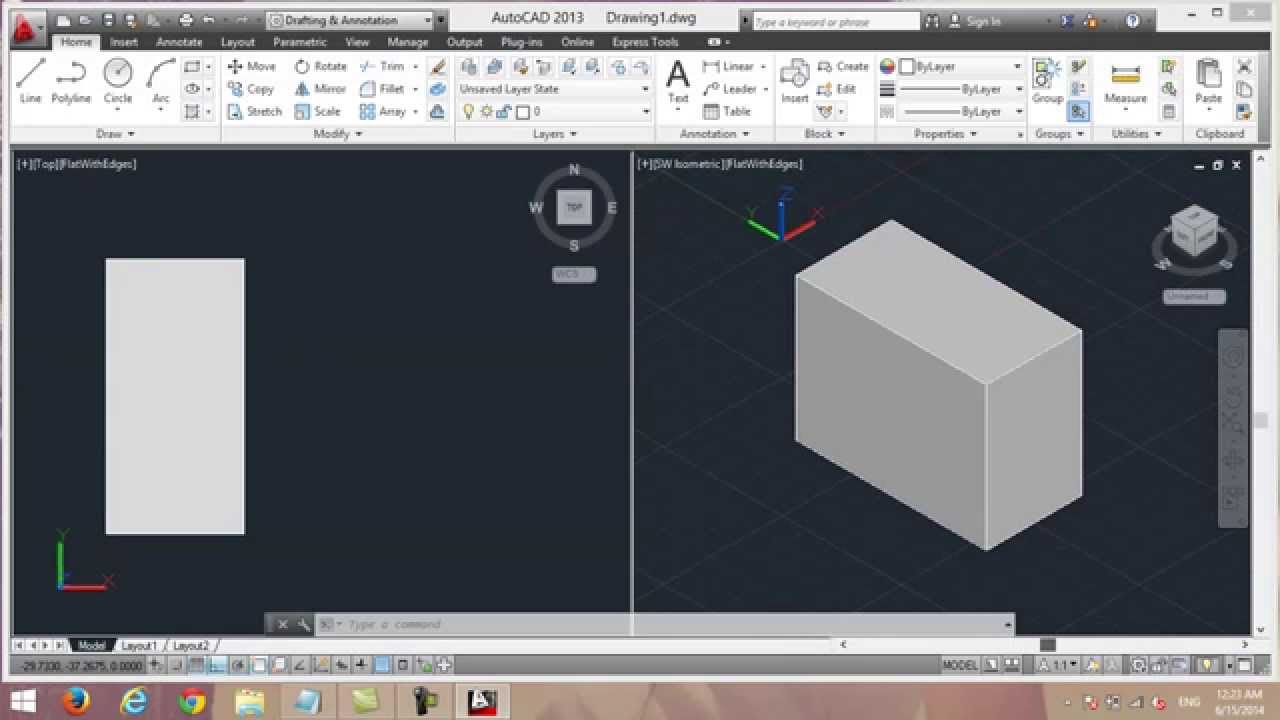 Autocad Box Autocad 2013 for beginners - Design a simple Box - YouTube