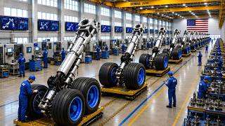How Giant Landing Gears Are Manufactured For Million Airplanes Inside A Mass Production Factory