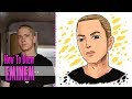 how to draw eminem step by step