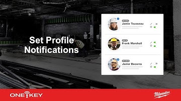 Set Profile Notifications | One-Key Web App Support