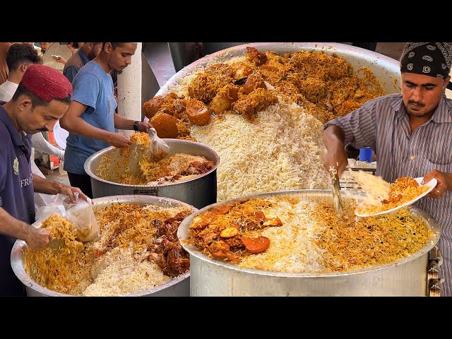 Famous Al-Rehman Biryani | People are Crazy for CHICKEN BIRYANI! Roadside Street Food Masala Biryani class=