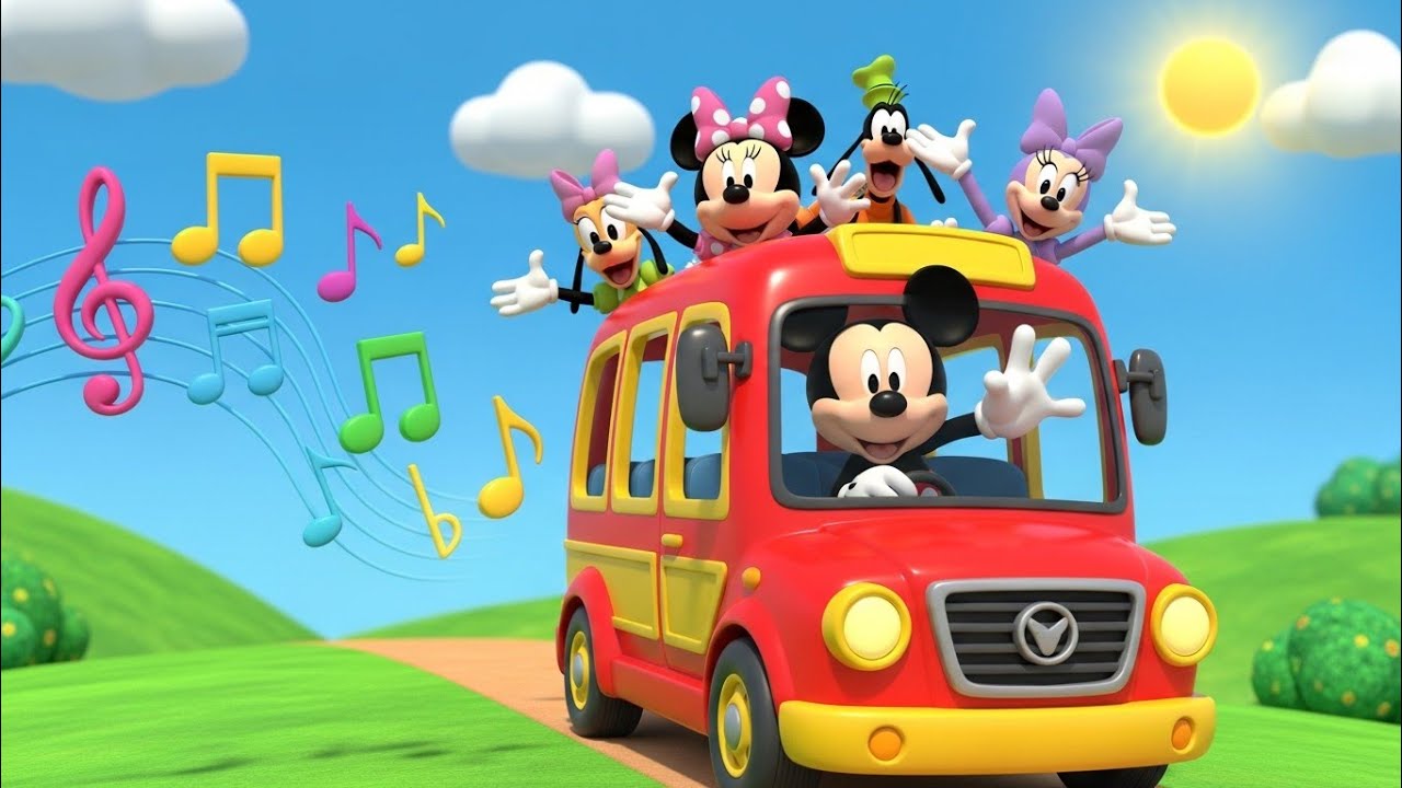 Mickey Mouse Clubhouse Wheels on the Bus | Fun Sing-Along Song for Kids ...