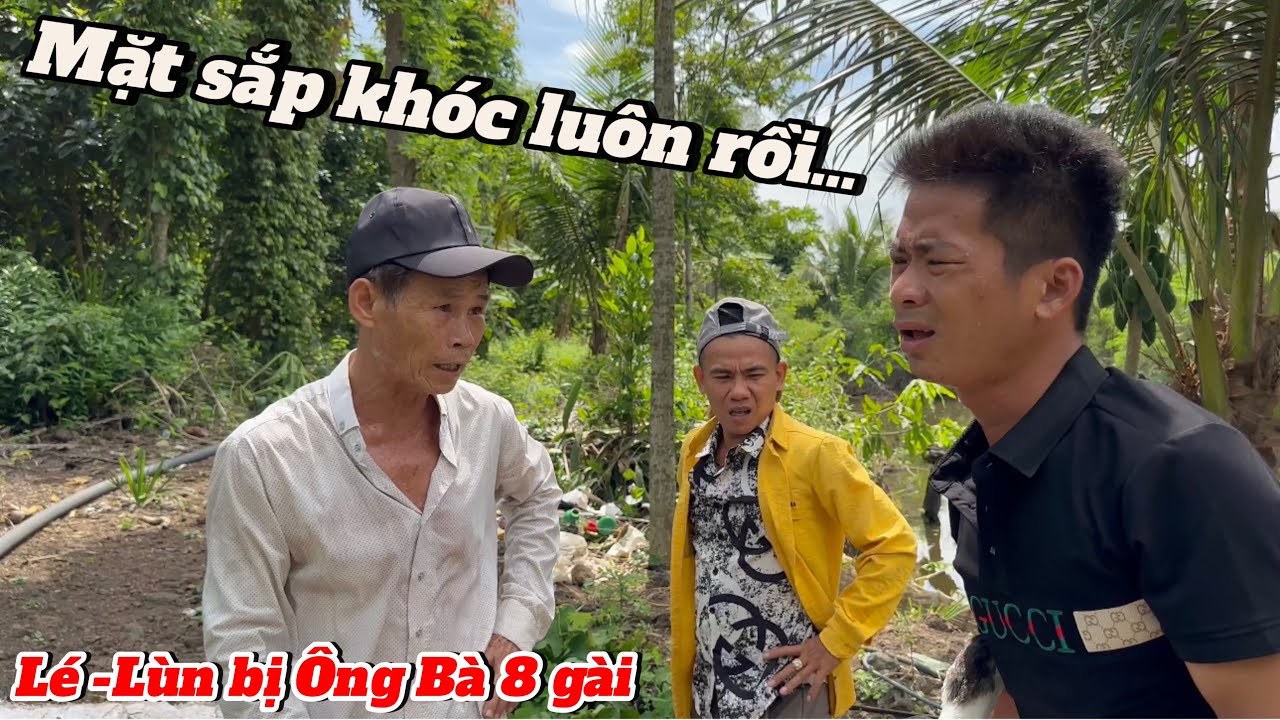 Lé -Lùn bị Ông Bà 8 gài rồi- nhìn mặt sắp khóc luôn mà