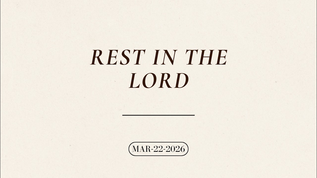 Rest in the Lord IV | Hebrewws 4:8-16 | Pastor David Oluwadara