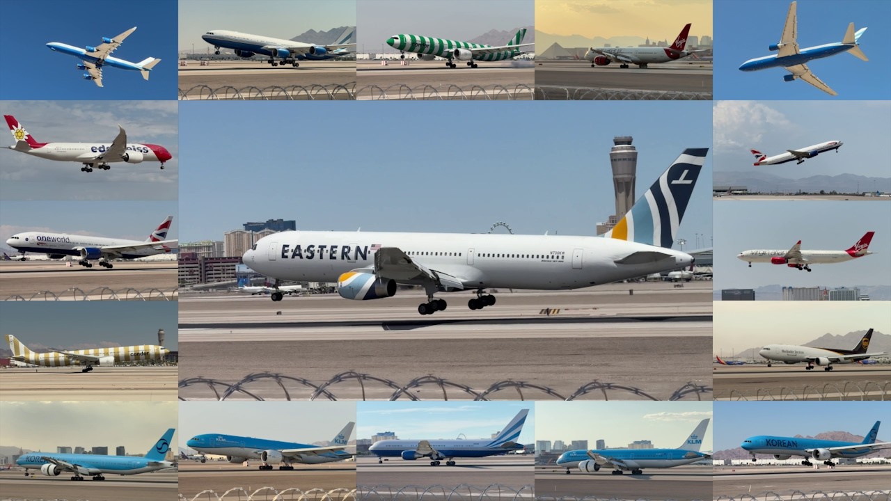 July 2025 | Las Vegas (LAS) Heavy Aircraft Planespotting Compilation