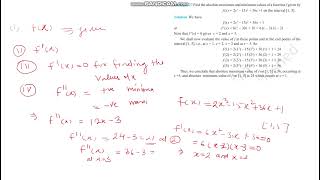 Absolute Maximum and Minimum Value of Function