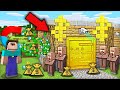 HOW I ROBBED A BANK OF VILLAGERS USING A MAGNET IN MINECRAFT ? 100% TROLLING TRAP !