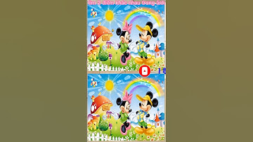 tìm điểm khác biệt giữa 2 bức tranh chuột mickey #shorts | bap blue