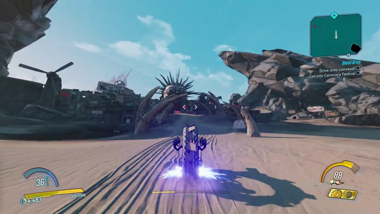 Borderlands 3 - Blood Drive: Use Conveyor Belt, Go to Chop Shop and Kill Big Danny Gameplay (2019)