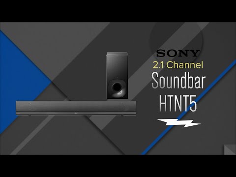 Sony Black 2.1 Channel 4K High-Resolution Wireless Sound Bar System HTNT5 - Overview