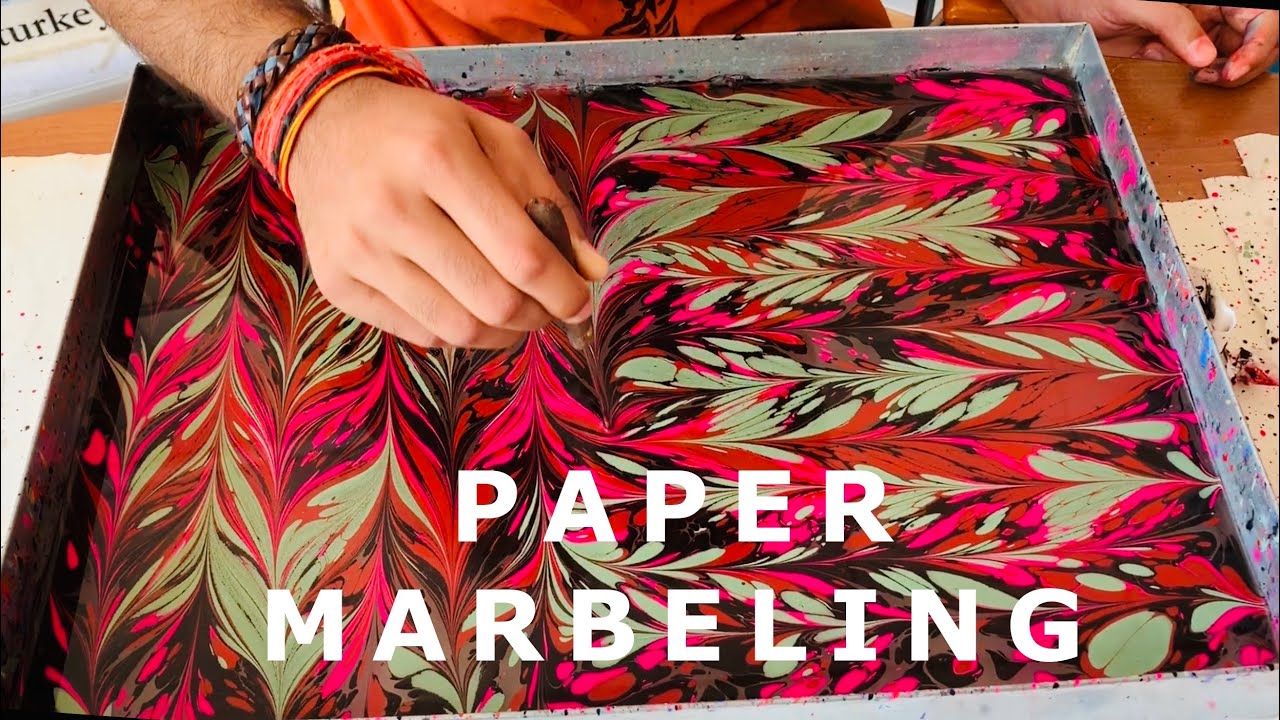 How to paint on water | Paper Marbelling | Ebru Art