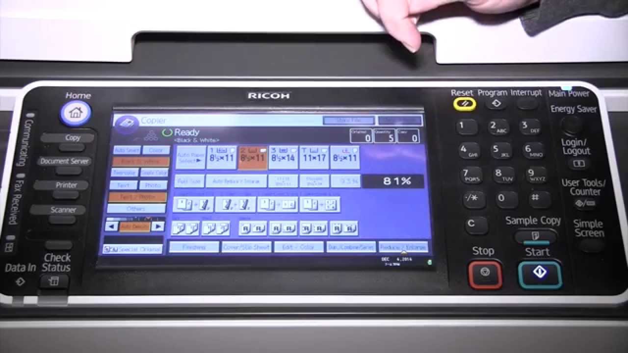 Learn Key Functions Of A Ricoh Mp C6502 Or Ricoh Mp 7502 Device Youtube