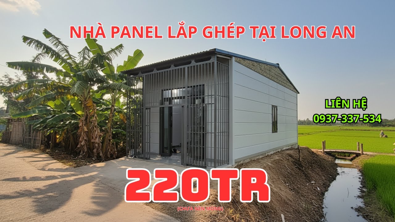 🏠 HOÀN THIỆN NHÀ PANEL LẮP GHÉP TẠI THỦ THỪA – LONG AN | 20 NGÀY