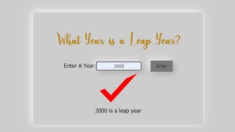 Creating Leap Year Checker Using HTML and  CSS NEUMORPHISM.