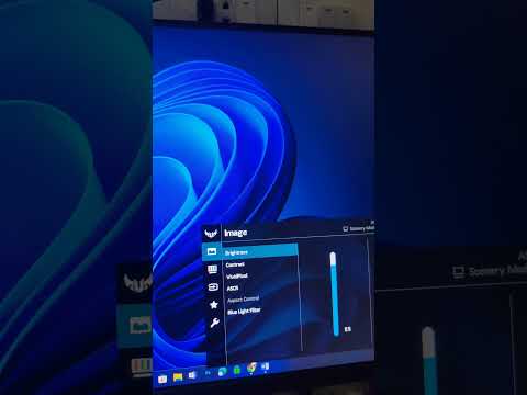 How to adjust brightness in ASUS gaming monitor? #amsr #computer #howto  #bright #brightness #light