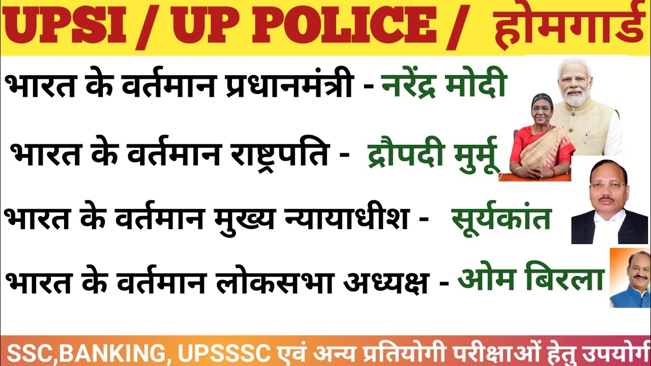  वर्तमान में कौन क्या 2026? l UP Home Guard भर्ती 2026🔥l Home Guard GK GS Question 2026 l Current.. 