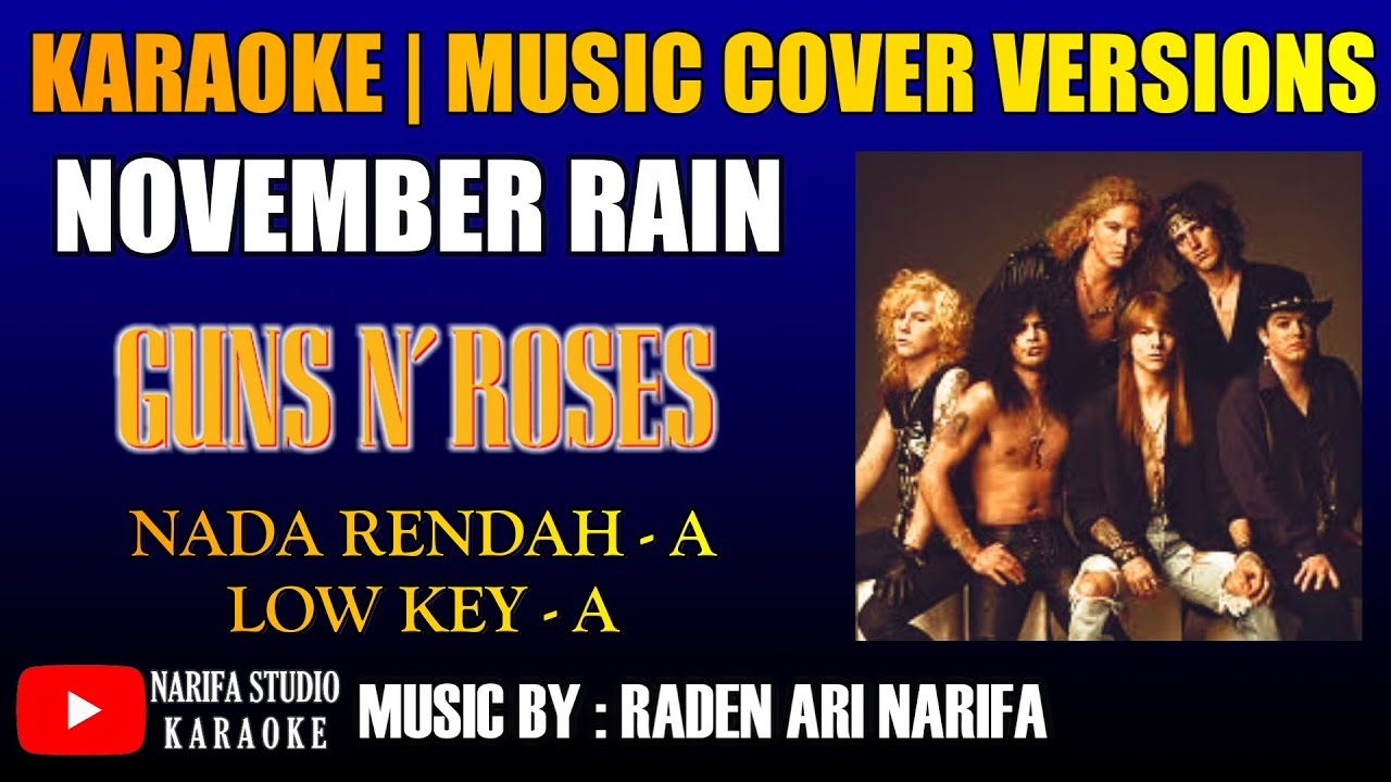 karaoke november rain low key A Guns and Roses