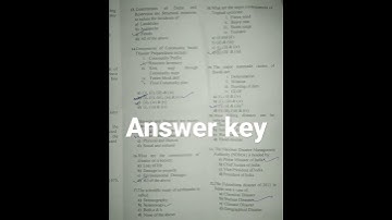 Answers key of disaster management paper 4th semester | disaster management answer key #shorts