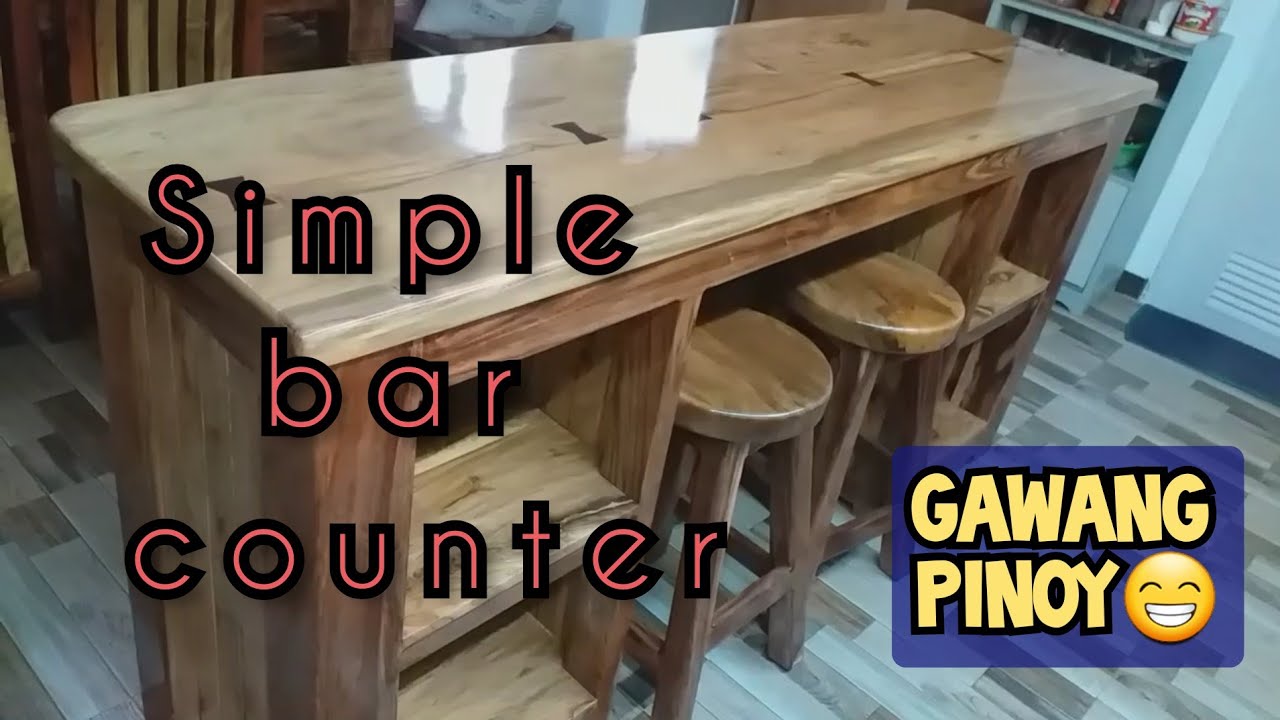 HOW TO MAKE SIMPLE BAR COUNTER D.I.Y (proud pinoy) YouTube