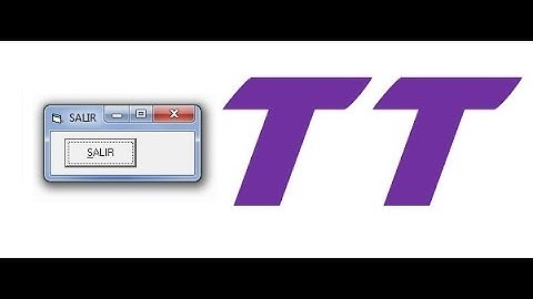 BOTÓN SALIR en Visual Basic | TT
