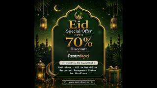 Eid Al-Adha Exclusive Offer from RestroFood! FLAT 50% OFF 🌙