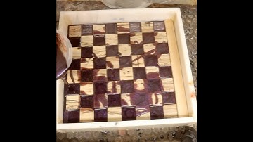 Incredible Chess Board Made From Scratch #resincrafts #resinart #diy #woodworking