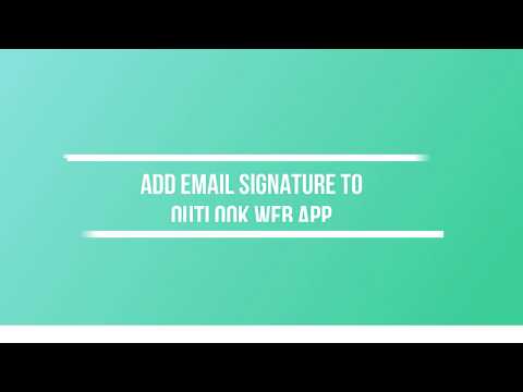 Add Email Signature to Outlook Web App