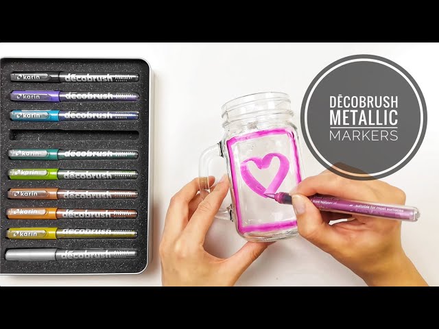 Ideas for crafting and decoration with DecoBrush Metallic KARIN Markers 