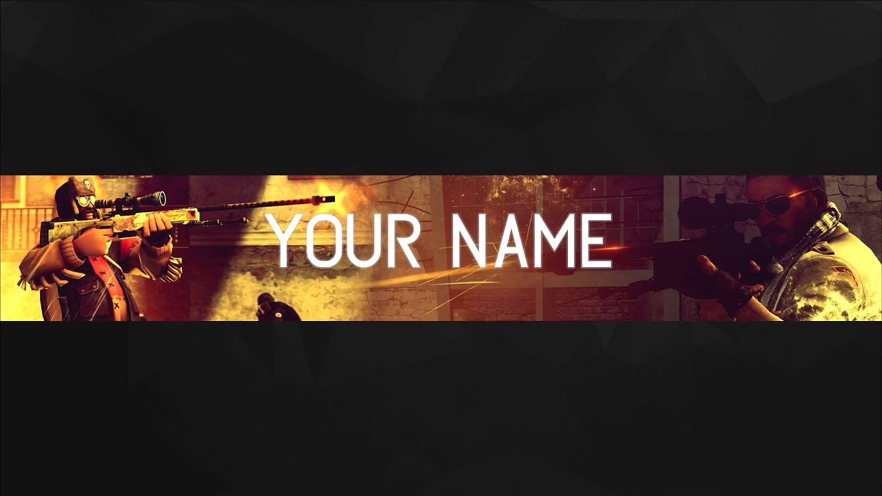 Free Youtube Banner Template PSD + Download Link - [NEW 2017!][CS:GO ...