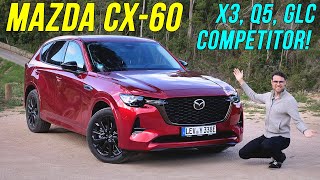 all-new Mazda CX-60 driving REVIEW with first-ever PHEV! (CX-70 US) Can it challenge X3, Q5 and GLC?