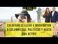 Calderón se llevó a Washington a columnistas, políticos y hasta una actriz