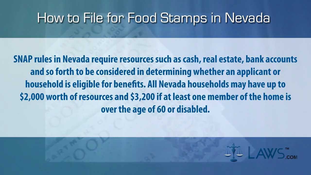 How to File for Food Stamps Nevada - YouTube