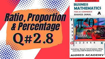 Business Math Q#2.8 For I.Com Part I Shahid Jamal Sindh Board.