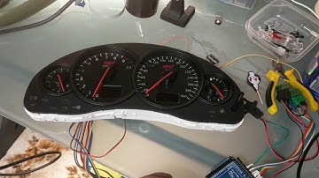 Gauge sweep with Arduino and x25 stepper motors.
