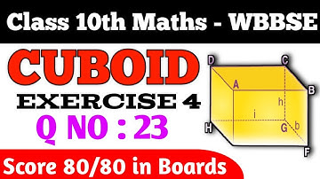 chapter 4, rectangular parallelopiped, cuboid | Wbbse class x math chapter 4 | class 10 math | Hindi