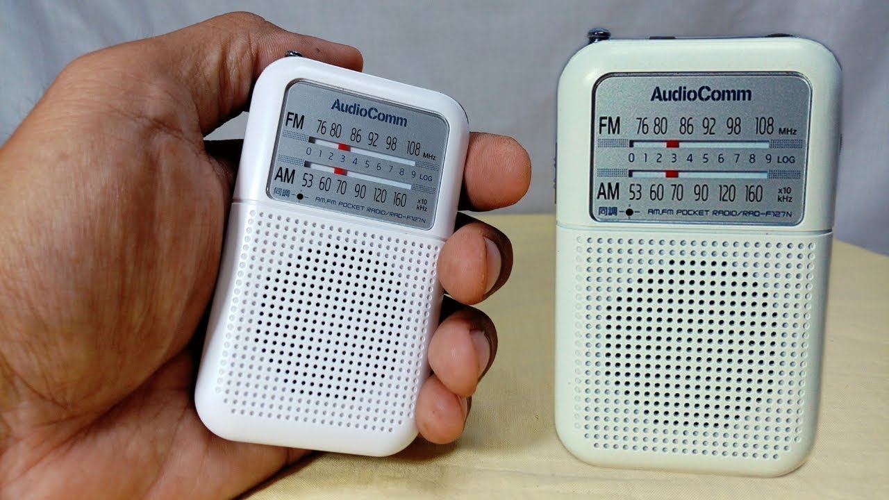 AudioComm RAD-F127N-W AM/FM Pocket Radio || Serial No. 07-7925 - YouTube