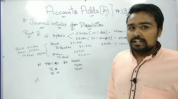 🔴 Journal entries | Realisation account | Dissolution of partnership firm | Class 12 accounts