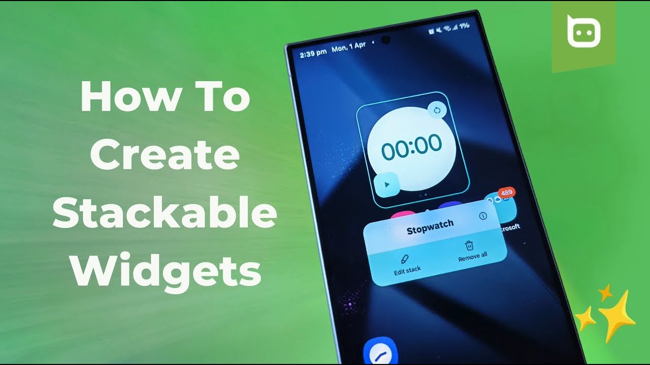 Stack 'em Up: Easy Widget Stacking On Galaxy S24! - YouTube