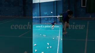 players point of view versus coach pointer view 😂🏸 #badminton #shorts #youtubeshorts