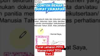 contoh surat lamaran yang benar pppk KemenHAM 2026