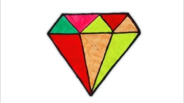 HOW TO DRAW A DIAMOND STEP BY STEP: EASY DRAWING TUTORIAL - BY Rizzo Chris